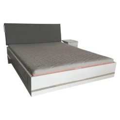 Bettanlage Concept Me 500 S9 Seidengrau ohne Lattenrost ohne Matratze mit Nachttisch Alegro