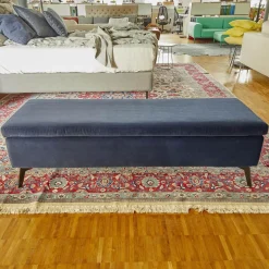 Bettbank Backflip Stoff Samt dunkelblau Allure Velvet CA 1357055 C