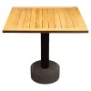 Bistrotisch Roll Platte Teak Gestel 30C Bronze Schwarz