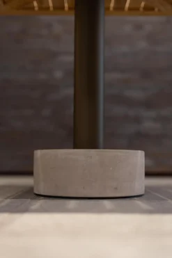 Bistrotisch Roll Platte Teak Gestel 30C Bronze Schwarz