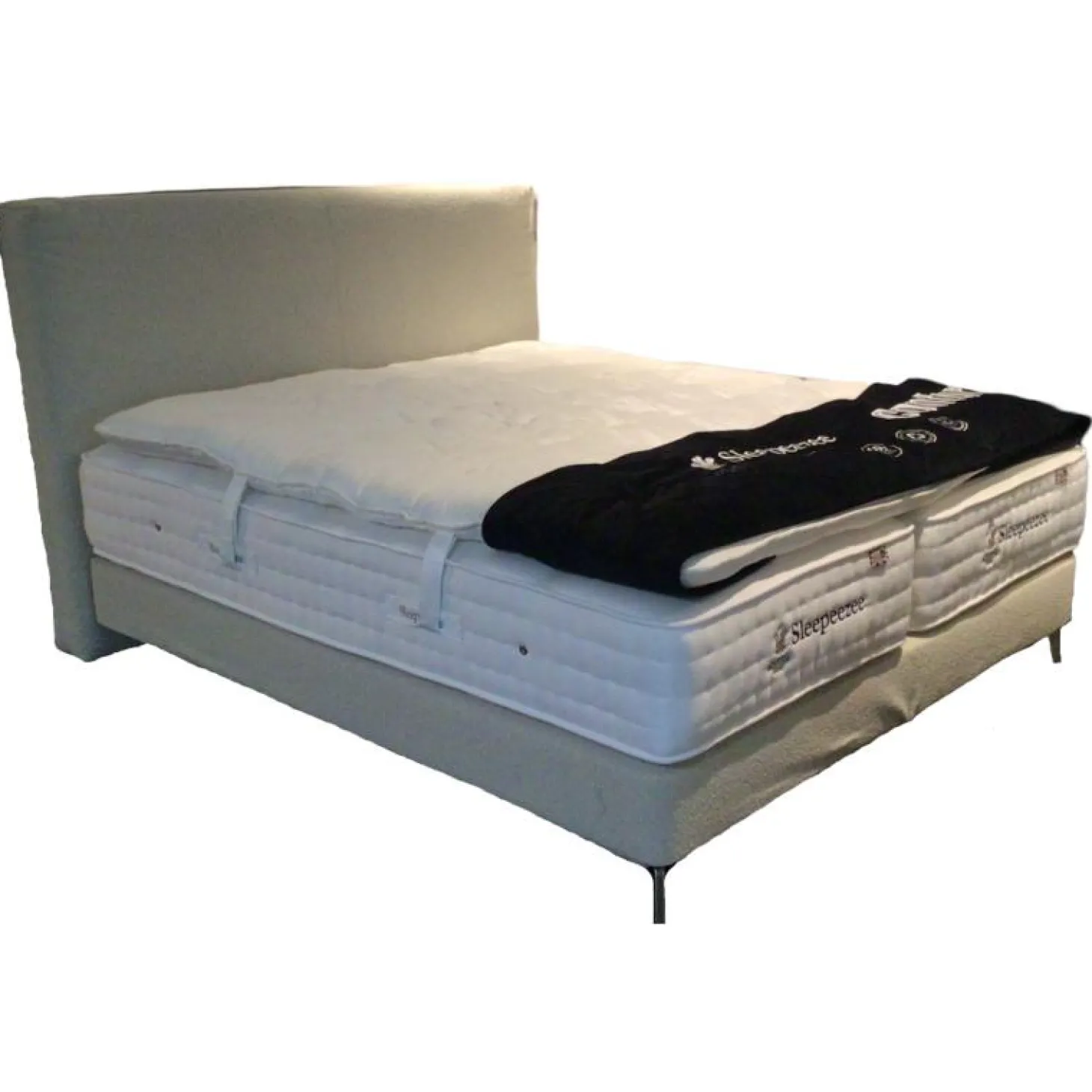 Boxspringbett 4600 Stoff Copenhagen 901 Beige Inklusive Topper Und Matratzen