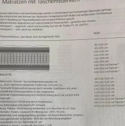 Boxspringbett Bohemian C Leder Acacia Grau mit Matratze Paisley P5