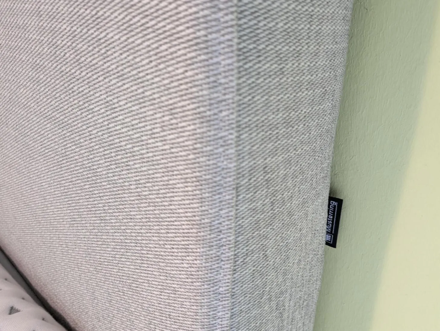 Boxspringbett Elias Stoff 87017 Mitttelgrau mit Matratze und Topper