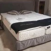 Boxspringbett Set Smart Volant mit 2 Matratzen Omega Spring H17 und Topper