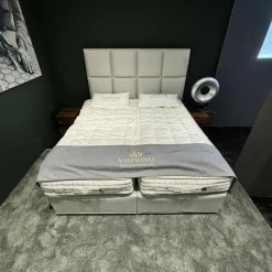 Boxspringbett Vispring Marquess Superb Stoff 5056 Bronze Grau Inklusive 2 Matratzen