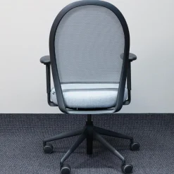 Bürodrehstuhl Marva Gepolstert Grau Gestell Alu Poliert