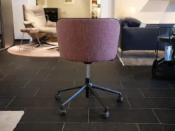 Bürostuhl Gaia Line V1 Stoff Picasso Red Rot 5358 Sitz Leder Milano Schwarz Gestell M02 Schwarz