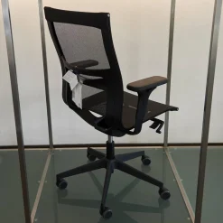 Bürostuhl Una Plus Bezug Stoff Mesh 01 Nero Schwarz Gestell Nylon Schwarz Struktur 115 Schwarz Mit 5 Stern Fuß Auf Rollen