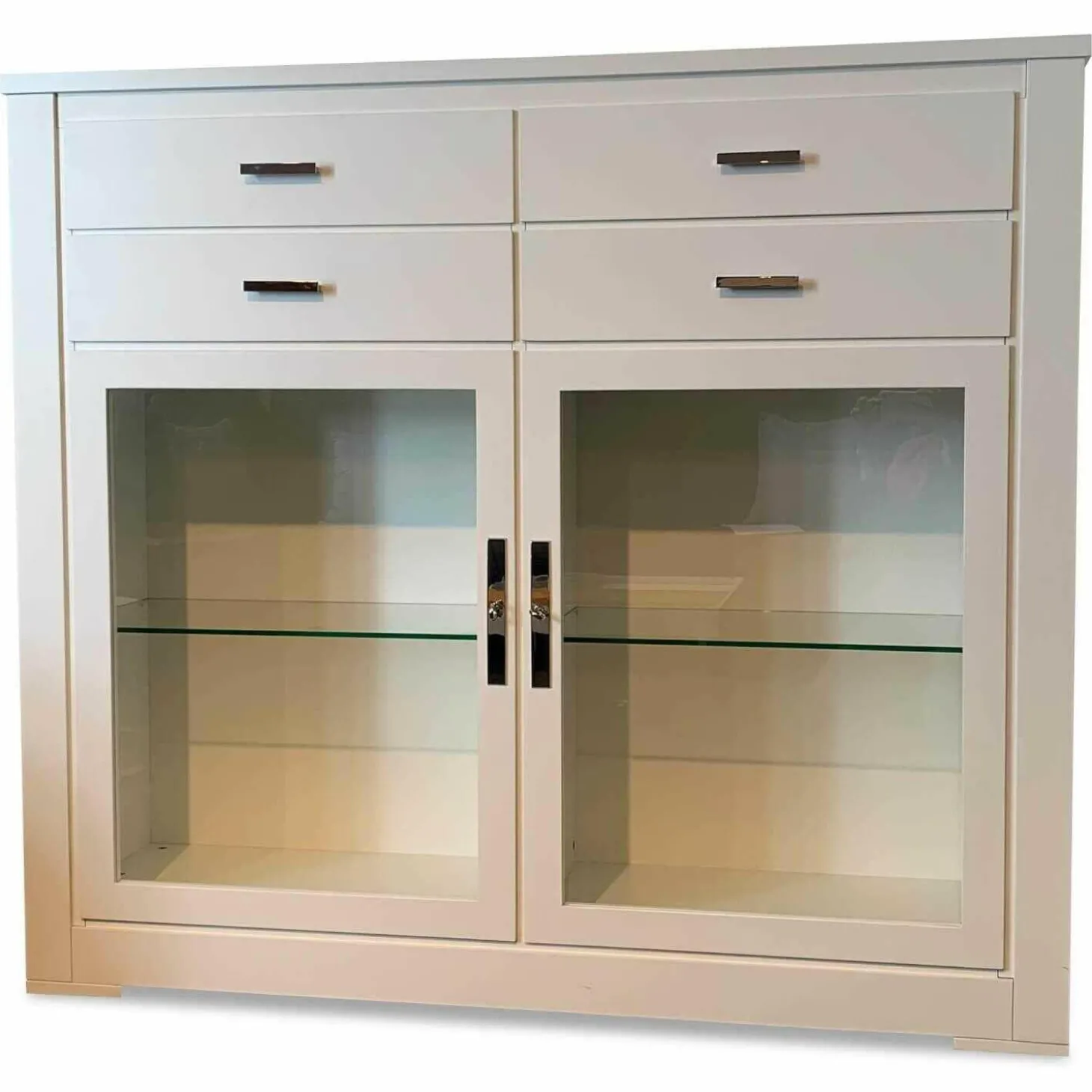 Buffet Bordeaux MDF Weiß Lichtgrau Gewischt