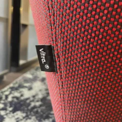 Chaise Lounge Suita Klein Stoff Laser Farbe 35 Rot Moorbraun Untergestell Poliert