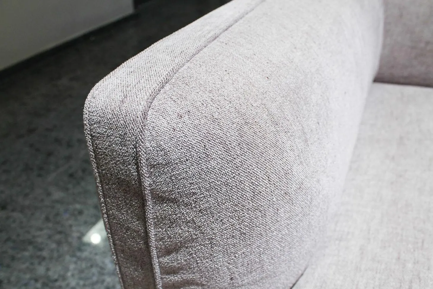 Chaiselongue Paul Stoff Widia W3822 Grau Beige Füße Anthrazit
