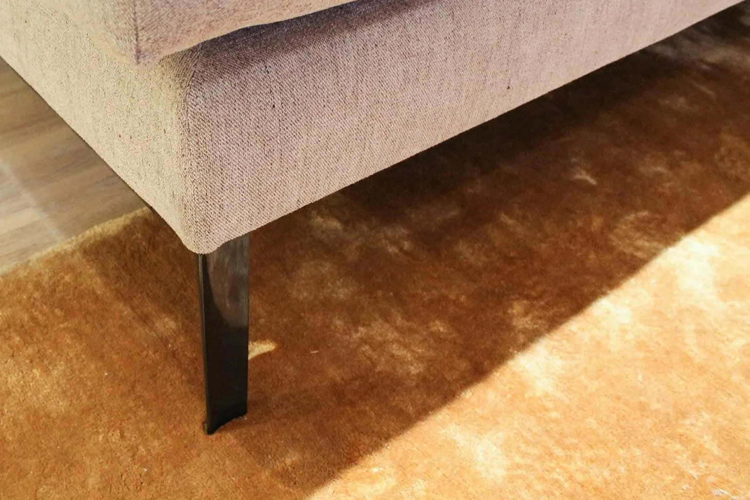 Chaiselongue Paul Stoff Widia W3822 Grau Beige Füße Anthrazit