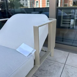 Chaiselounge Solanas Tumbona Auflage Stoff Soft Duo Crudo 07 Beige Grau