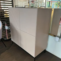 Container Connect Lack Außen Rosé Rosa Grau Innen Snow Weiß Mit Schwarzen Eckfüßen