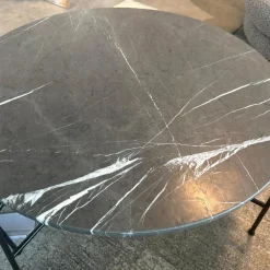 Couchtisch 947 471 Platte Stein Graphit Brown Grau Braun Gestell Stahl Verkehrsschwarz Lackiert