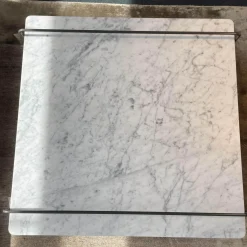 Couchtisch 931-542 Carrara Geledert Und Eiche Gestell Glatt Lackiert Matt Umbragrau