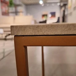 Couchtisch 985 MDF Beschichtet Mit Echtsteinfurnier Mit Sandstein Gestell Bronzefarbig