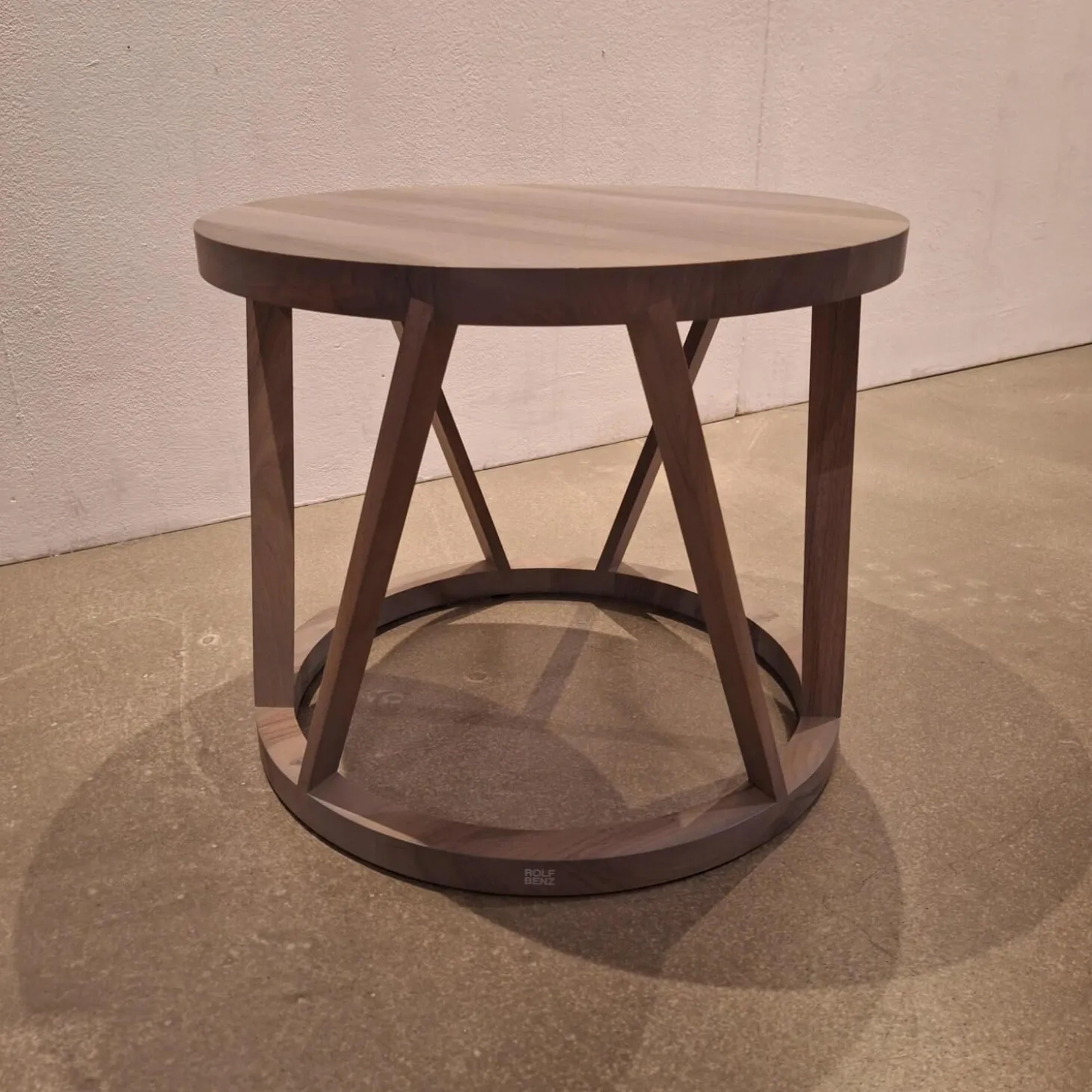 Couchtisch 920 Nussbaum Massiv Altgrau Gebeizt