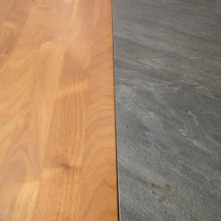 Couchtisch 985-213 Tischplatten Nussbaum Amerikanisch Und Echtsteinfurnier Schiefer Gestell Stahl Schwarz Brilliant