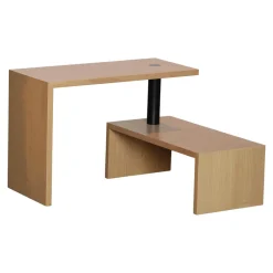 Couchtisch Basello Eiche Lackiert Verbindungsstück Stahl Schwarz