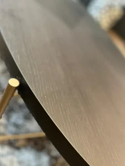 Couchtisch Bela Ct 135 Tischplatte Eiche Wengefarbig Furniert Ablage Bronce Look No. 34 Gestell Metall Bronce Look No. 34