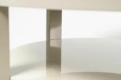 Couchtisch Berlino 1907 Lack Hochglänzend Greige RAL 7044 Weiß Grau