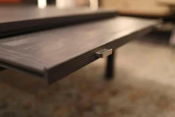 Couchtisch Bordeaux Europäische Wildkirsche Massiv Anthrazit