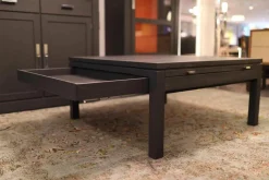 Couchtisch Bordeaux Europäische Wildkirsche Massiv Anthrazit