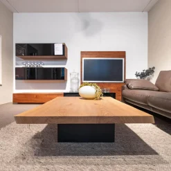 Couchtisch Butterfly S03 Eiche Weiß Pigmentiert Geölt Wangen Stahl Schwarz