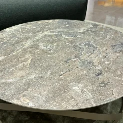 Couchtisch Candy Platte Keramik Golden Rock Grau Gestell Metall Bronze Gepulvert