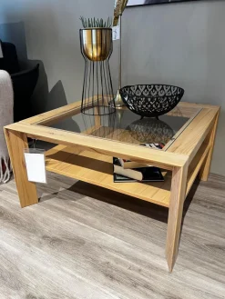 Couchtisch Cavani Astbuche Bianco Geölt Mit Glaseinlage