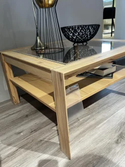 Couchtisch Cavani Astbuche Bianco Geölt Mit Glaseinlage