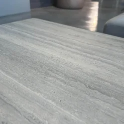 Couchtisch Cena C Platte Keramik Tarvertino Geädert Matt Grau Gestell Lack Manganese 2525 Grau Mit Schwenkbarer Platte