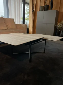 Couchtisch Cena Tischplatte Keramik Marble Gestell Metall Schwarz