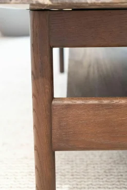 Couchtisch Collect Large Platte Marmor Emperador Braun Gestell Eiche Massiv FSC