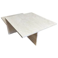Couchtisch Distinct Coffee Table Travertine Stein Weiß