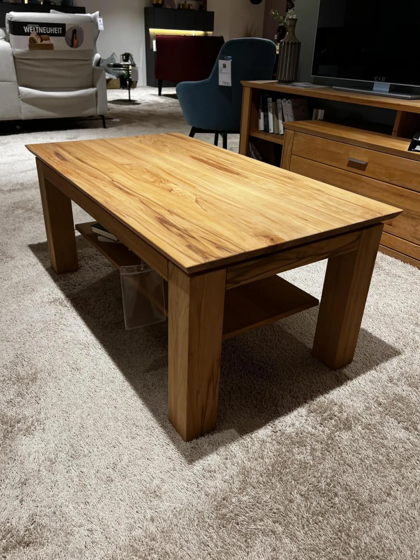 Couchtisch Faro Plus Kernbuche Geölt Mit Ablageplatte