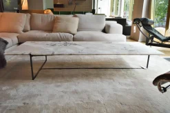 Couchtisch Icaro Stone Marmor White Marble Untergestell Mattschwarz Lackiert
