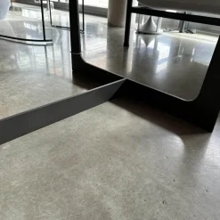 Couchtisch Ilary Gestell Metall Marmor Grigio Roma mit Halbglanzfinisch