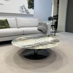 Couchtisch Jigger Platte Dedalus Marmor Beige Grau Gestell Aluminium Glänzend Lackiert Bronze Schwarz