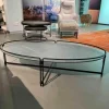 Couchtisch Join Oval Steinplatte Tapa Gestell EP 2471 F Metall