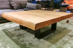 Couchtisch Kantara Tischplatte Rüster Ulme Gestell Eisen