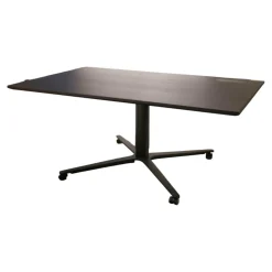 Couchtisch Kolo K 736 Platte Eiche Schwarz Höhenverstellbar Metall Sternfuß Schwarz