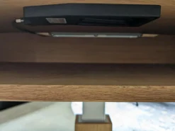 Couchtisch Lift Eiche Wild Naturöl Lade Einseitig Farbglas Anthrazit Matt