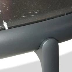 Couchtisch Maru Platte Marmor Schwarz Marquinia Matt Gestell Metall Schwarz Satiniert