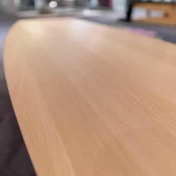 Couchtisch NA/AK Eiche Weiss Öl 2580-2504A Beine schwarz mit Stahlmantel