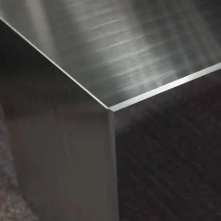 Couchtisch Note Niedrig Mit Rollen Lack Glänzend Weiß Und Brücke Aluminium Eloxiert
