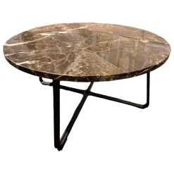 Couchtisch Palazzo Marmor Mink Gestell Fein-Struktur BR100 Kohl