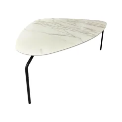 Couchtisch Segel 6204 Platte Keramik Carrara Weiß Gestell Metall Anthrazit Matt