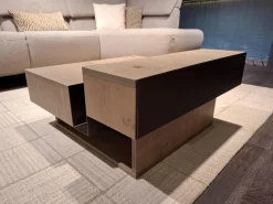 Couchtisch Vgalvino Alteiche Rustico Schwemmgrau Lackiert Akzent Metall